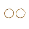Sweet Diamond Studded Metal Ring Earrings
