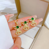 Flash Diamond Tassel Luxury Dress Accessories Dinner Clavicle Necklace Earring CN272