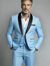 Elegant Classic 3 Piece Men's Suit with Regular Fit and Sophisticated Peak Lapel