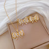 Flash Diamond Tassel Luxury Dress Accessories Dinner Clavicle Necklace Earring CN275