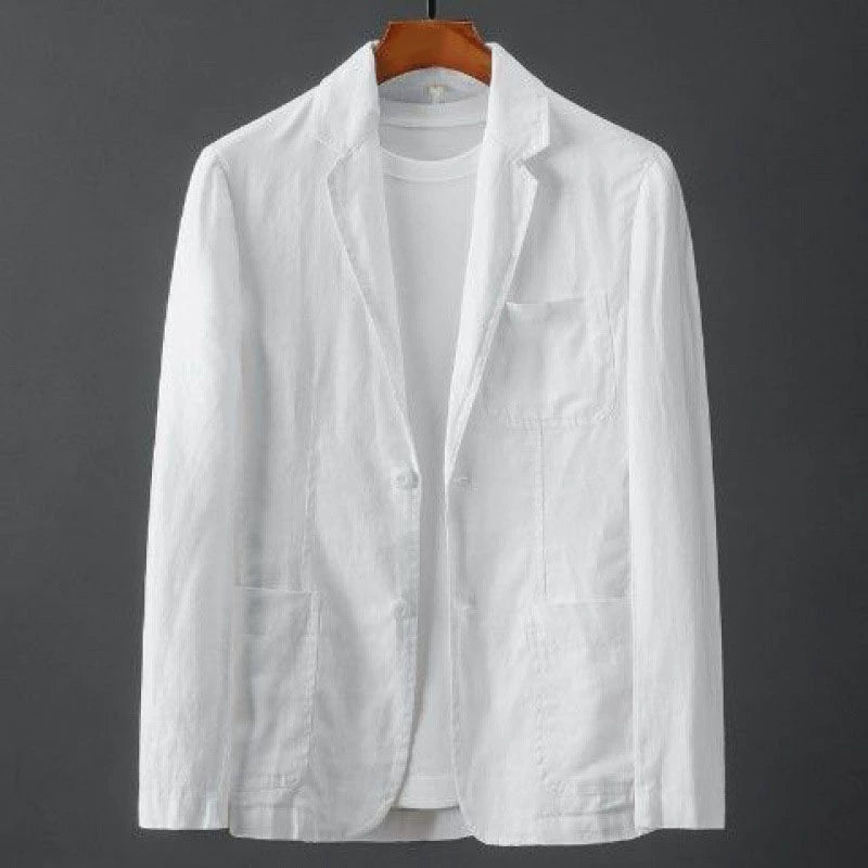 Leisure Men's Long Sleeve Lapel Pocket Business Suit Coat