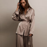 Morning Gown Feather Robe Wedding Bridesmaid Satin Robes for Wedding Party CN407