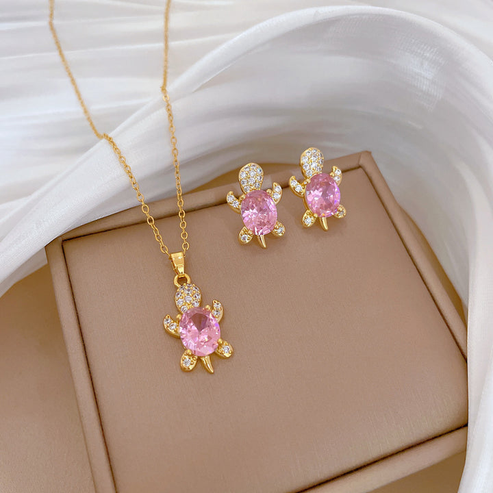 Flash Diamond Tassel Luxury Dress Accessories Dinner Clavicle Necklace Earring CN283