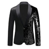 Gold Silver 1 Piece Men's Suit Sequin Jacket