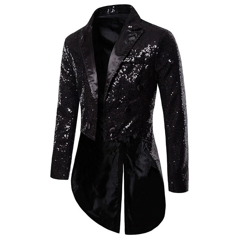 Men Suit Tuxedo Banquet Sequined Men Coat