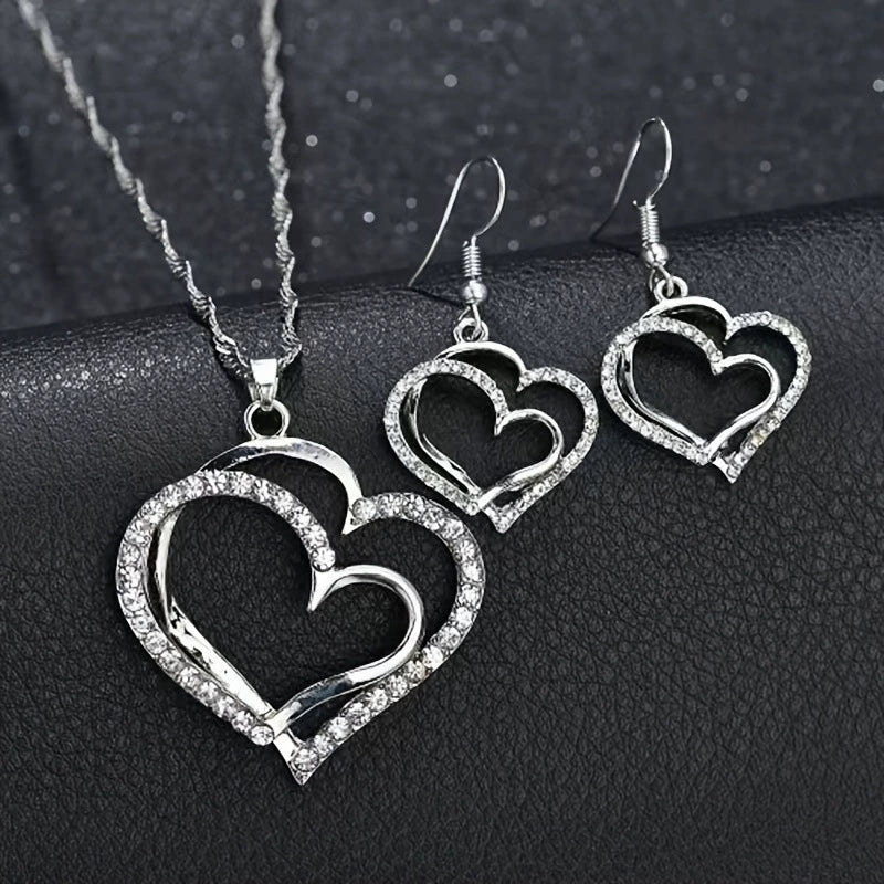Flash Diamond Tassel Luxury Dress Accessories Dinner Clavicle Necklace Earring