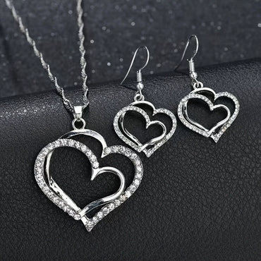 Flash Diamond Tassel Luxury Dress Accessories Dinner Clavicle Necklace Earring