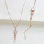 Bridal Wedding Pearl Necklace With Tassel Back Chain
