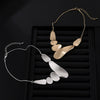 Geometric Brushed Short Chain Necklace