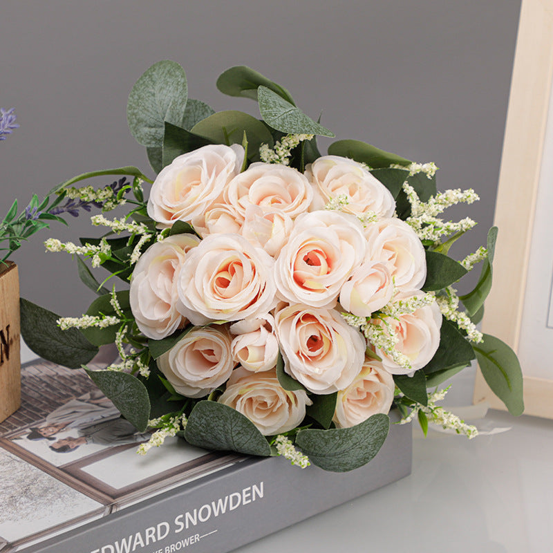 Wedding Flower For The Groom And Bride, Simulated Rose Wedding Bouquet, WF10