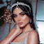 Handmade Crystal Beading Hairband Wedding Headband Luxury Silver Headband CN156