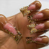 Rhinestone Nails Bling Wedding Press On Nails With Design For Women And Girls CN98