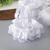 Small Wedding  Flower Basket Lace Bow Knot Bridal Flower Girl Flower Basket, HL-5672