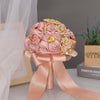 Wedding Flower For The Groom And Bride, Satin Rose Wedding Bouquet, WF17