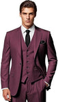 Classic 3 Piece Men's Suit with Regular Fit and Sophisticated Peak Lapel