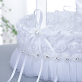 White Lace Portable Flower Basket , HL-5741