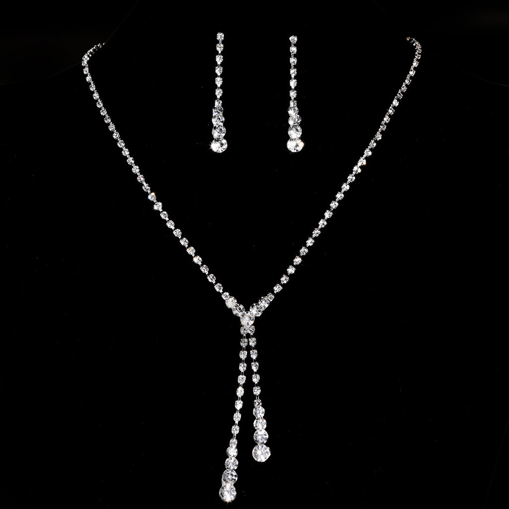 Flash Diamond Tassel Necklace Luxury Dress Accessories Dinner Clavicle Necklace CN177