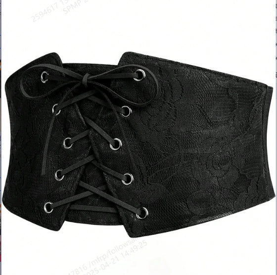 Retro Lace Embroidered Girdle
