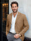 Brown Classic 1 Piece Men's Suit with Regular Fit and Sophisticated Peak Lapel