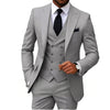 Casual Men's 3 Pieces Mens Suit Regular Fit Notch Lapel Tuxedos (Blazer+vest+Pants) CN561