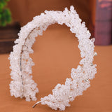Handmade Crystal Beading Hairband Wedding Headband Luxury Silver Headband CN26