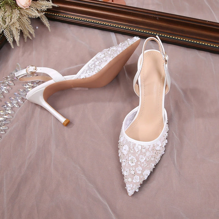 Lace Openwork For Women With High-heeled Sandals