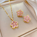 Flash Diamond Tassel Luxury Dress Accessories Dinner Clavicle Necklace Earring CN316