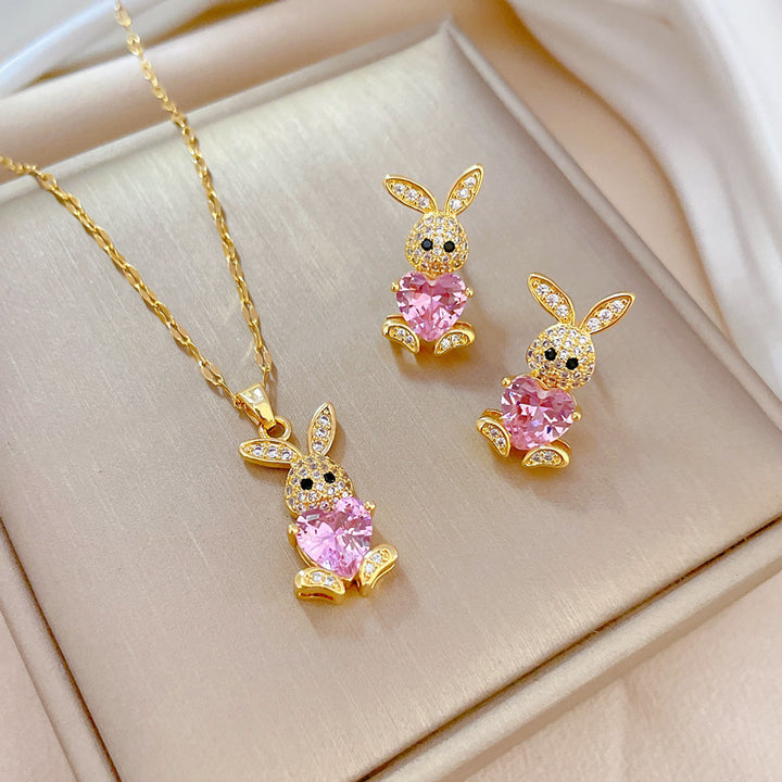 Flash Diamond Tassel Luxury Dress Accessories Dinner Clavicle Necklace Earring CN313