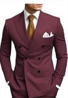 Casual Men's 2 Pieces Mens Suit Regular Fit Notch Lapel Tuxedos (Blazer+Pants)