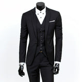 Classic 3 Piece Men's Suit with Regular Fit and Sophisticated Peak Lapel