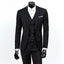 Classic 3 Piece Men's Suit with Regular Fit and Sophisticated Peak Lapel