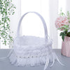 White Lace Portable Flower Basket , HL-5741