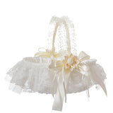 Lace Bow Decorated Portable Flower Basket, HL-5725