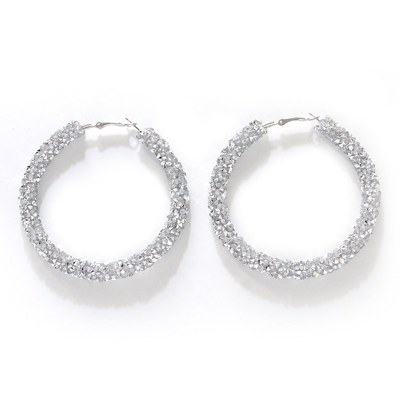 Retro Metal Flower Earrings Light Luxury Gold Flower Earrings CN154