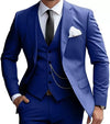 Classic 3 Piece Men's Suit with Regular Fit and Sophisticated Peak Lapel