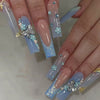 Rhinestone Nails Bling Wedding Press On Nails With Design For Women And Girls CN106