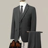 Dark Grey Elegant Men's Business Casual Formal Suit for Wedding Banquet Groomsmen's Suit
