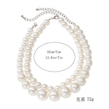 Exaggerated Pearl Choker Clavicle Chain Multi-layer Beaded Necklace