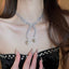 Flash Diamond Tassel Necklace Luxury Dress Accessories Dinner Clavicle Necklace CN89