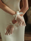 Elegant Short Wedding Gloves Short White Bow Wedding Dinner Party Bride Gloves CN33