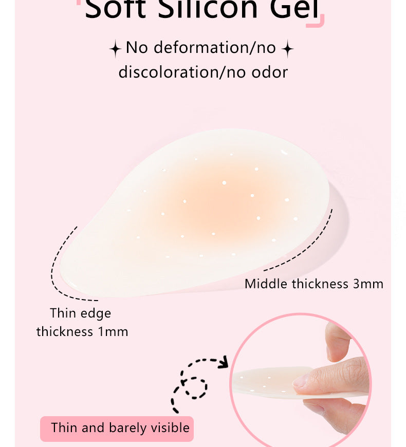 Silicone Nipple Covers - 1 Pair Women's Reusable Adhesive Invisible Pasties Nippleless Covers