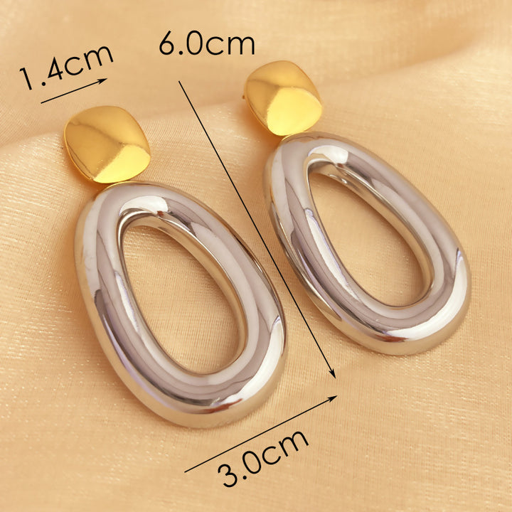 Stainless Gold Silver Color Matching Earrings