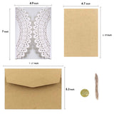 Simple White Wedding Invitation Letter, Hollow Out Greeting Card, HK-75