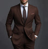 Elegant men's plus-size collar suit 2 piece Single Row Suit