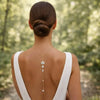 Bridal Wedding Pearl Necklace With Tassel Back Chain