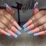 Rhinestone Nails Bling Wedding Press On Nails With Design For Women And Girls CN101
