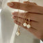 Flash Diamond Tassel Luxury Dress Accessories Dinner Clavicle Necklace Earring