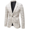 White Casual Collar Coat Jacket Slim Button Small Suit Strips Single Jacket