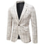 White Casual Collar Coat Jacket Slim Button Small Suit Strips Single Jacket