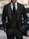 Classic 3 Piece Men's Suit with Regular Fit and Sophisticated Peak Lapel